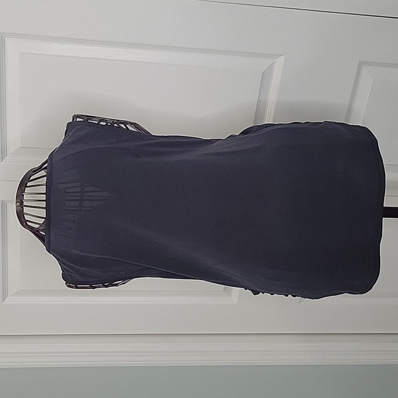 Deletta Elegant Black Draped Sleeveless Top SUZE XS - Picture 5 of 5